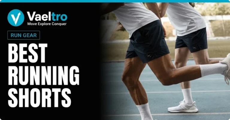 Runner wearing technical running shorts on a trail, showcasing comfort and pocket design for road and trail running