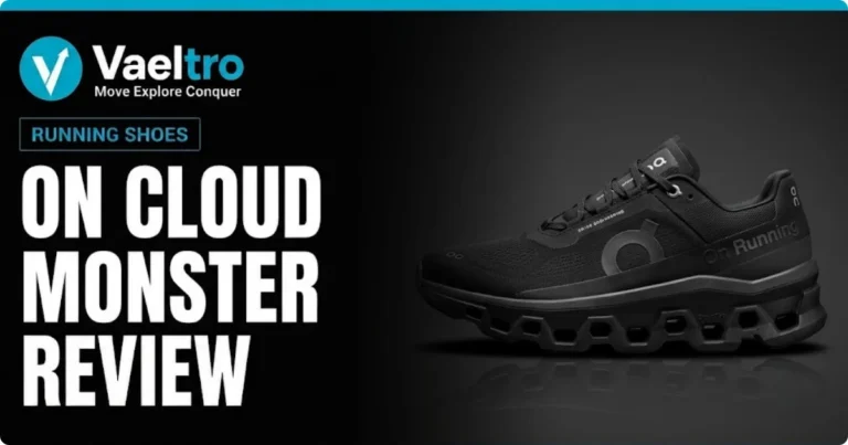 On Cloudmonster Review: Daily Trainer Worth the Premium Price Tag? Male runner wearing On Cloudmonster shoes mid-stride on a paved road during early morning